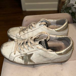 Golden Goose Superstar E37 Sparkle leather trainers